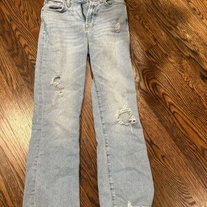 7 For All Mankind Blue Straight Leg Jeans